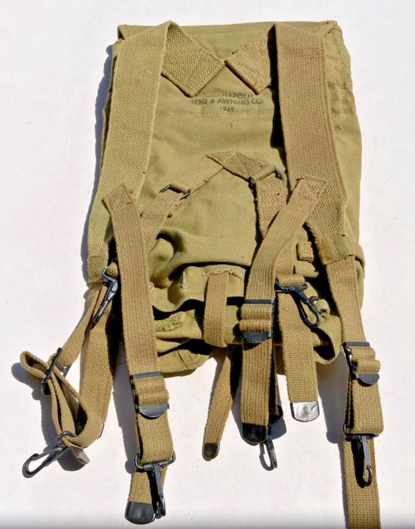ORIGINAL WWII US ARMY Military M1928 COMBAT FIELD HAVERSACK