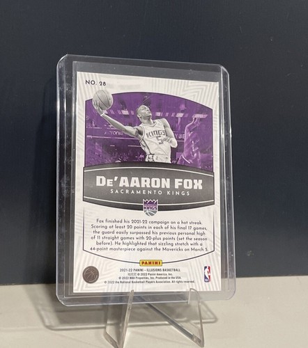 2021-22 Panini Illusions - Operation Detonation Orange #28 De'Aaron Fox - Picture 4 of 4