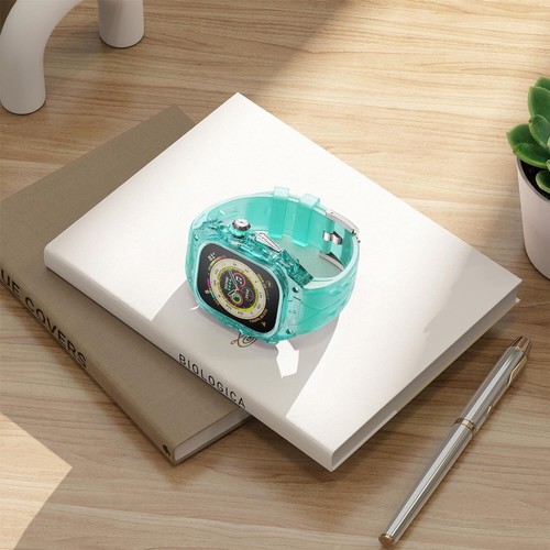 Cubierta protectora transparente parachoques con correa para Apple Watch bandas de 45 mm 44 mm - Imagen 33 de 62