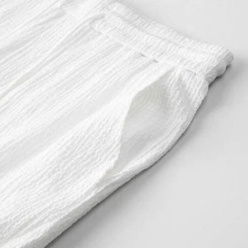 Sommer Herren 2-teiliges Baumwoll Leinen Wanderanzug Kurzarm Freizeit Hemd & Hose Set - Bild 17 von 22