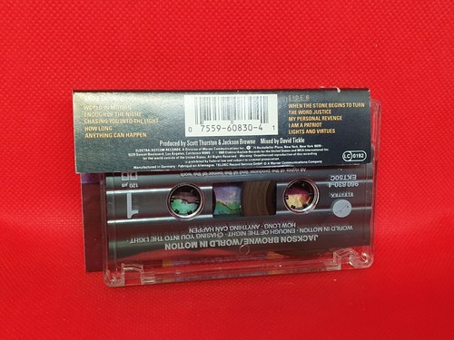 Jackson Browne - World In Motion (1989) Cassette RARE (VG+) - Picture 2 of 2