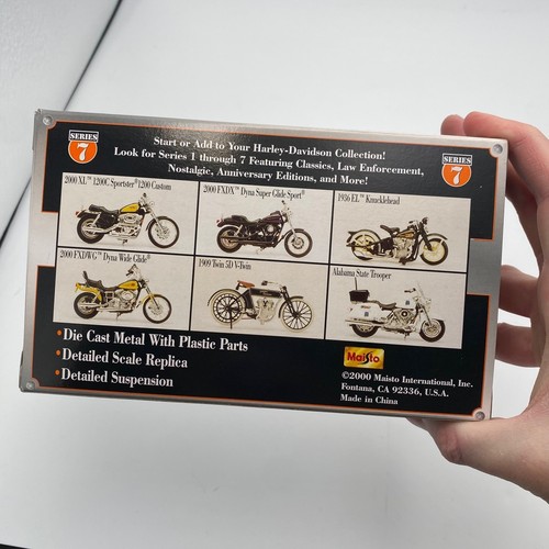 Vintage Maisto Harley-Davidson Alabama State Trooper Diecast Motorcycle 1:18 NIB - Picture 5 of 8
