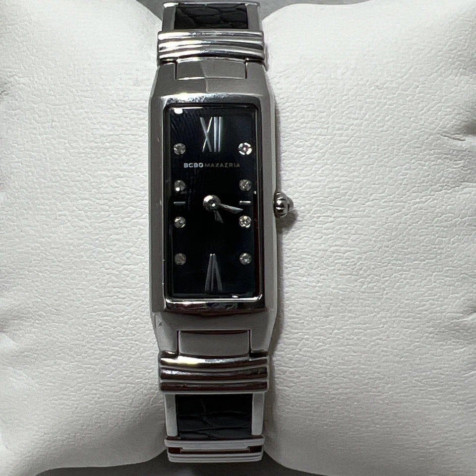 BCBG Maxazria Womens Diamond Watch BG 8009 - Working Black / Silver Nice Ladies - image 2 of 4