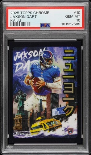 2025 TOPPS CHROME KAIJU #10 JAXSON DART ROOKIE RC PSA 10
