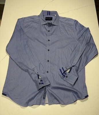 Robert Graham Shirt Mens XL Tailored Geometric Abstract Modern Americana Preppy