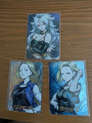 Android 18 Waifu Anime Custom Art Foil Trading Card Set