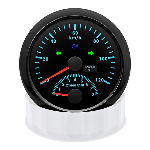 85MM Black 7 Colors LED GPS Speedometer 120km/h With Tacho 8000RPM Gauge For Car - Picture 11 of 17