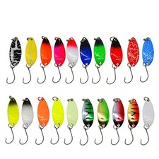 20Pcs Fishing Lures Spinner Swimbaits Sequins Lures Baits Single Hook Fishhooks
