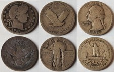 USA 1897-1964 Barber-W.Liberty-Washington Quarter Silver Dollar Coins Pick Yours