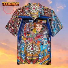 Funhouse Pinball Machine Hawaiian Shirt
