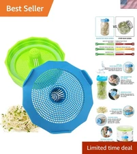 Bean Screen Plastic Sprouting Lids - Ideal for Broccoli, Alfalfa & Mung Sprouts