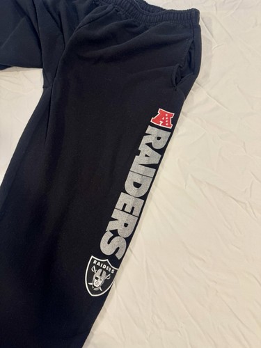 Ropa del equipo de la NFL para hombre grande negro AFC Raiders fútbol americano NFL pantalones deportivos pierna ancha - Imagen 5 de 12