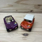 Lot of 2 Vintage Tonka Dune Beach Buggy 55340 Orange Purple Made in USA 1970's
