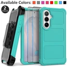 For Samsung Galaxy S26 2026 Case Matte Rugged Phone Cases with Belt Clip Holster