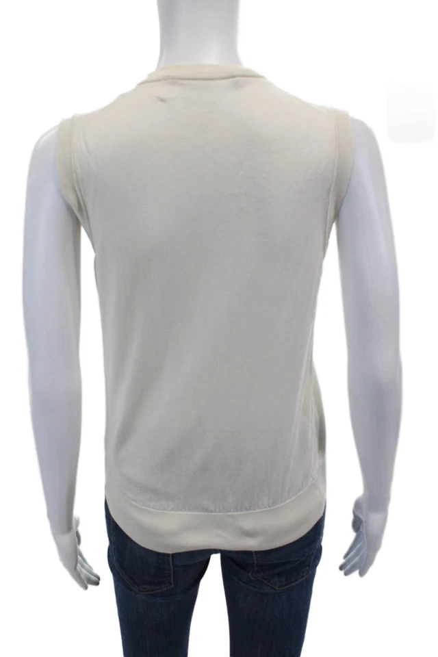 Suéter Dolce & Gabbana para mujer sin mangas blanco roto talla 40 EUR Foto 3 de 4