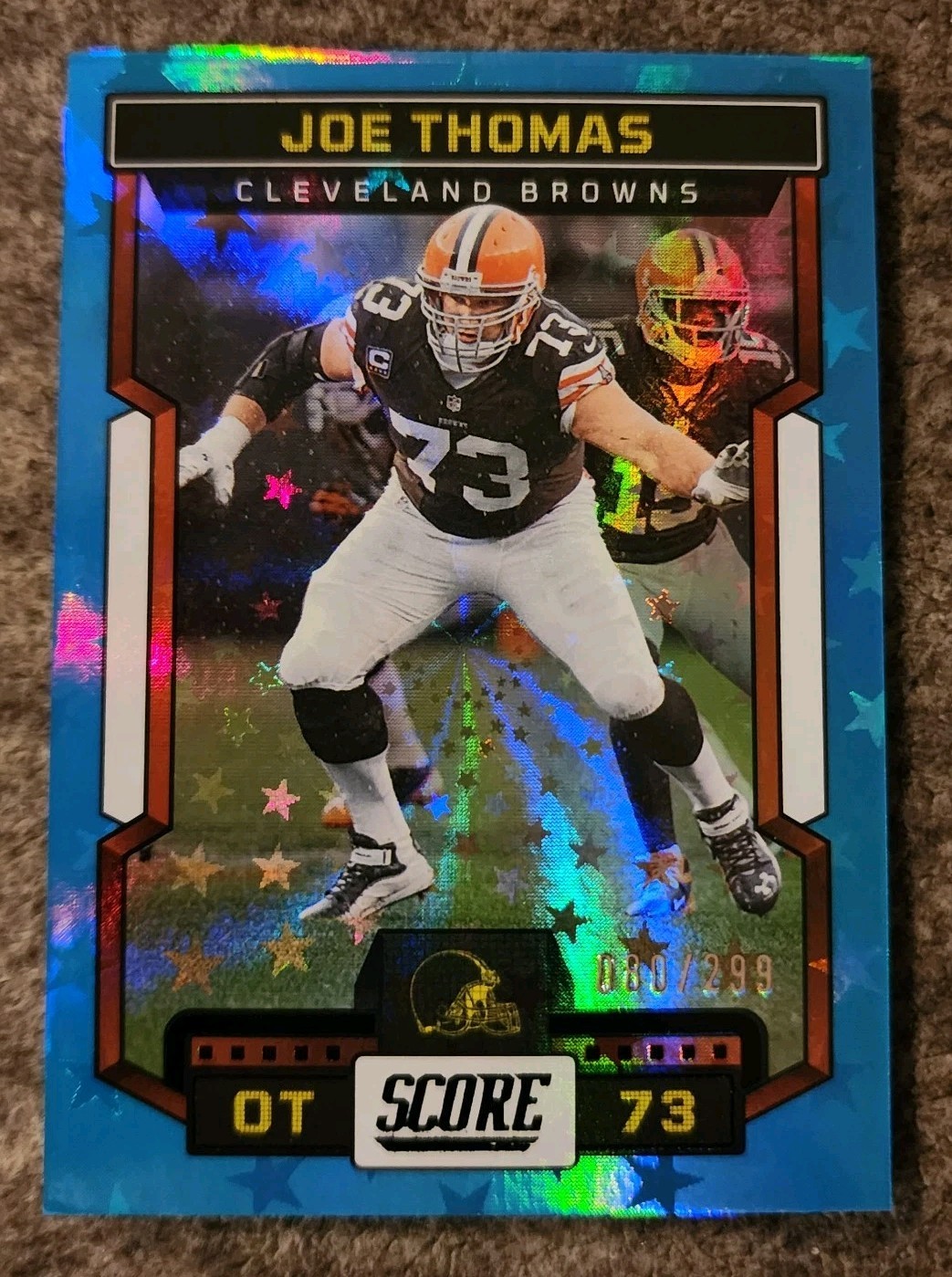 Joe Thomas /299 - 2023 Score #215 Blue Stars  Clevland Browns HOF Free Shipping