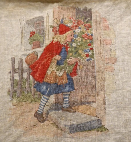 Pañuelo vintage para niños Caperucita Roja con lobo - Imagen 4 de 9