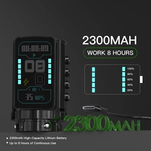 Wormhole 2PCS 2300mAh Batteries and 7 Adjustable pen+power supply, Black4 image 6