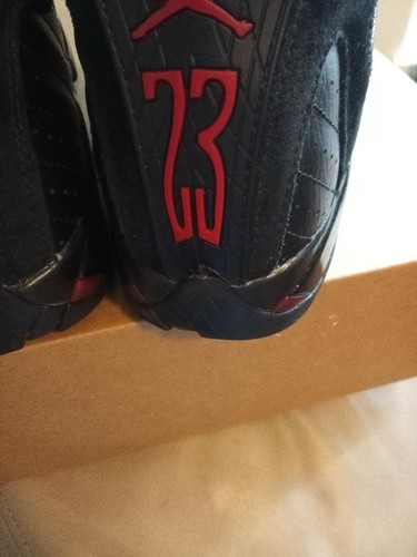 Nike Air Jordan 14 RETRO BLACK RED GS List Shot Bred 487524-003 Size 6Y - Picture 7 of 10