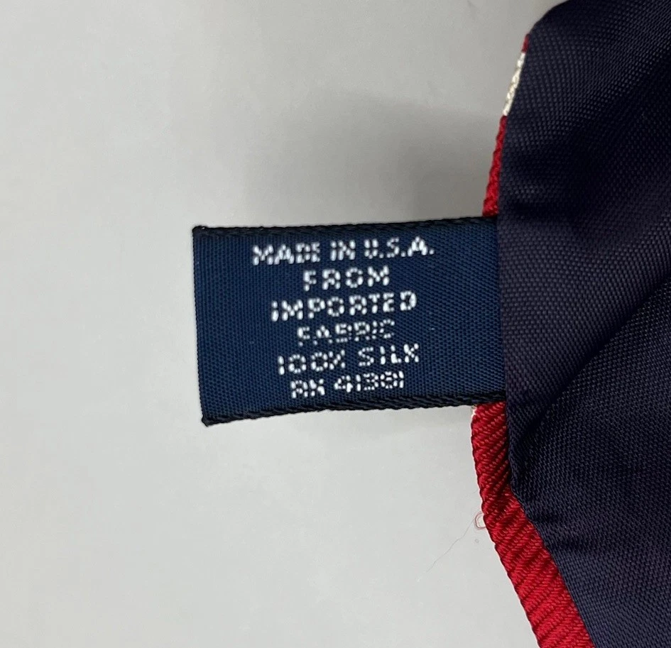 "Corbata para hombre Polo Ralph Lauren roja con lunares blancos 100 % seda longitud 56,5""" Foto 3 de 4