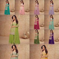 New Arrival Designer Silk Kurta Palazzo With Dupatta For Wedding  Party Wear