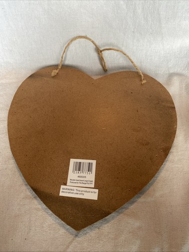 Shabby Chic Wooden Heart Shaped Hanging Blackboard - 29cm x 29cm - Picture 2 of 3