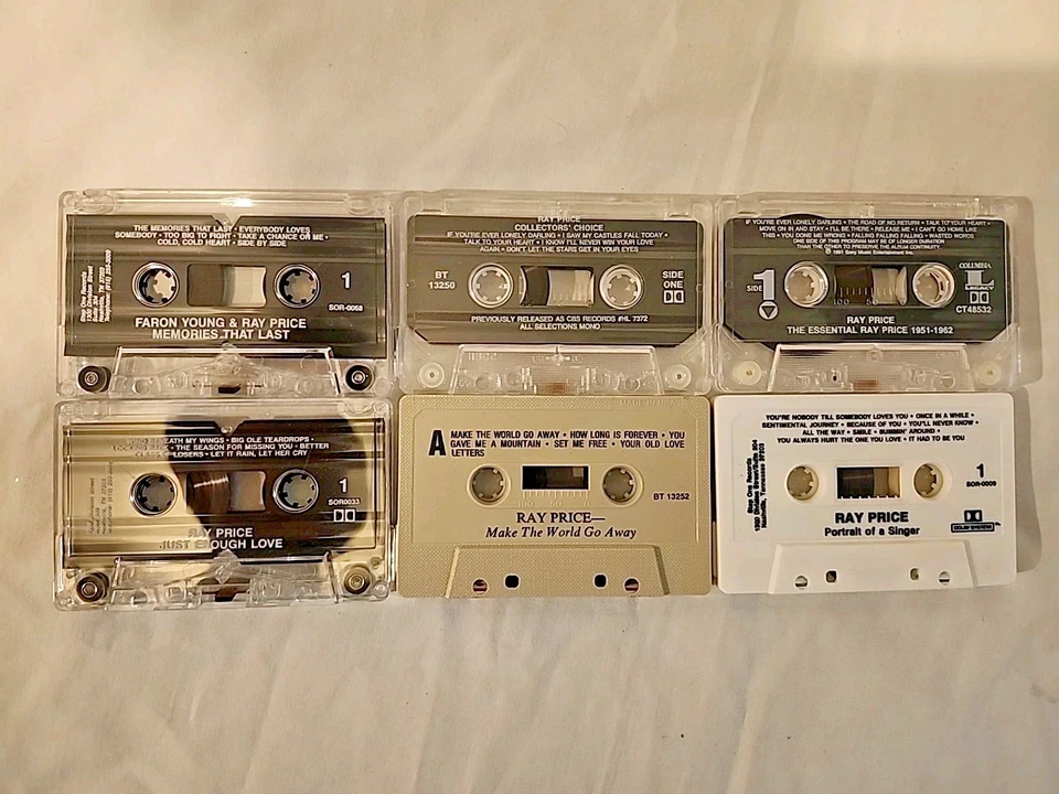 Lot of 6 RAY PRICE Country Music Cassette Tapes with Autograph! | All TESTED! Foto 3 de 4
