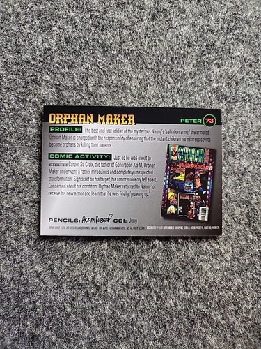1996 Fleer X-Men #73 Orphan Maker Super-Villain B - Picture 2 of 2