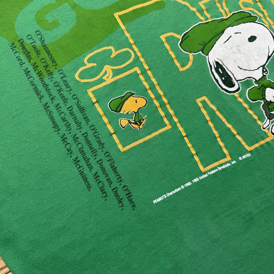 Camisa Grande De Colección Años 80 Snoopy Joe Cool Woodstock Go For Rich Painter Dibujos Animados Foto 4 de 4