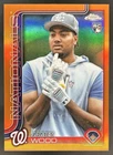 2025 Topps Chrome Update James Wood Image Variation RC Orange Refractor SSP #/25