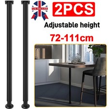 2x Adjustable Kitchen Worktop Desk Breakfast Bar Table Leg Support 710-1100MM UK