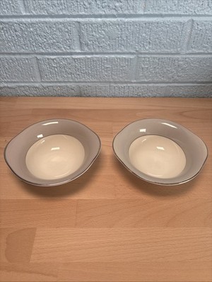 Two Lugged Cereal Bowl Debutante Gray By Syracuse Bowls Grade A Condition