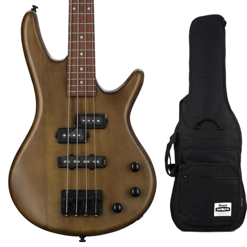 Ibanez miKro GSRM20 Bass Guitar and Gig Bag - Walnut Flat