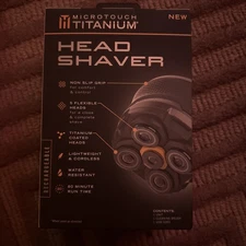 MICROTOUCH Titanium Electric Head Shaver Rechargeable Head and Face Shaver