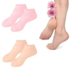 2 Pairs Silicone Socks for Dry Cracked Feet Women,Silicones Moisturizing