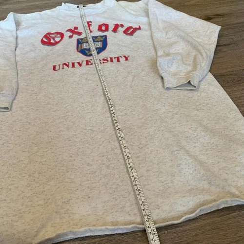 Vintage 80s Oxford University Nightshirt Oversized Tunic Heather Grey - Medium image 6