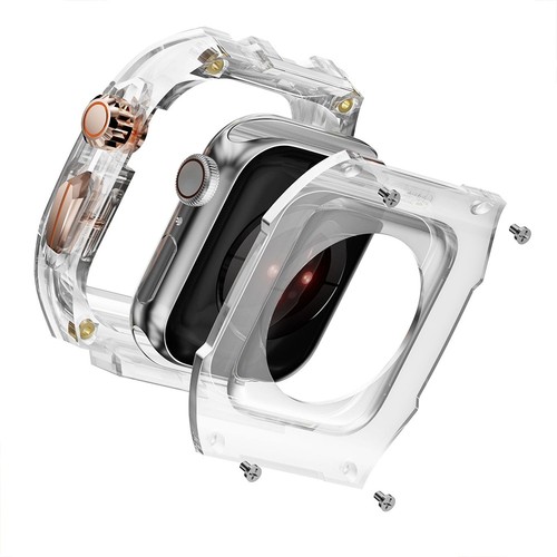 Bracelet Silicone Résistant avec Étui PC pour Apple Watch Ultra 2 1 49mm 44 45mm - Zdjęcie 11 z 36