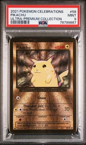 2021 POKEMON CELEBRATIONS ULTRA-PREM COLL #58 PIKACHU PSA 9