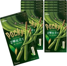 Glico Pocky Dark Rich Matcha Té Verde Pretzel Galleta Palo 10 Cajas de Japón