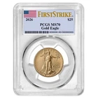 2026 $25 1/2-oz American Gold Eagle PCGS MS70 FS Flag Label