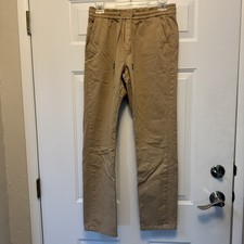 Marine Layer Saturday Pants Mens Small Brown Drawstring Relaxed Fit Casual Twill