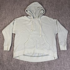 Aerie Waffle Knit Hoodie Mint Green Oversized Pullover S Cozy Lounge Sweatshirt