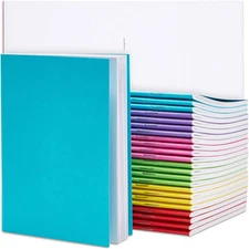 24 Pack Blank Books for Kids to Write Stories, A6 Colorful Notebooks Bulk, 4.3X5
