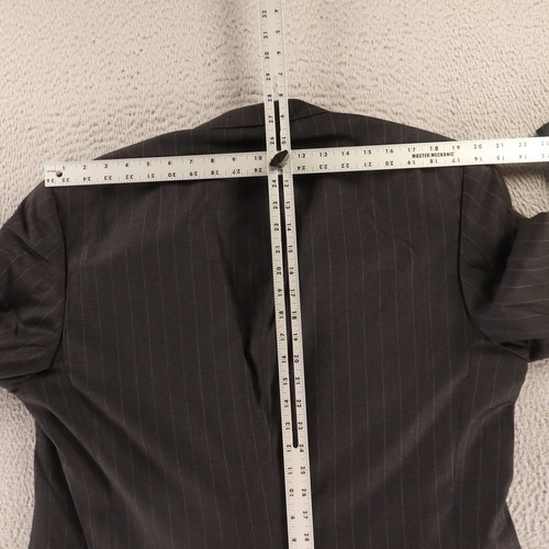 Chaqueta De Colección L LT 44L Gris Rayas 100% Lana Sarga Worsted Blazer Abrigo Deportivo - Imagen 13 de 16