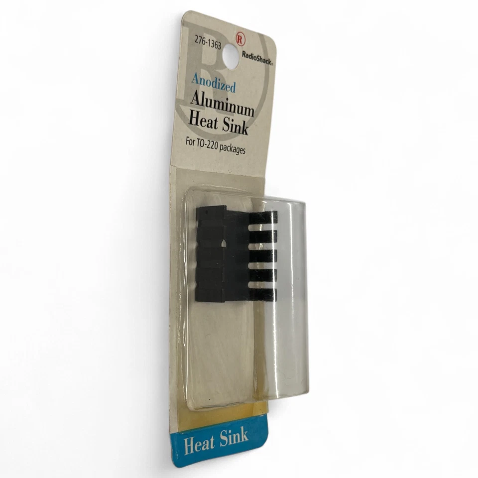 Disipador de calor de aluminio anodizado Radio Shack #276-1363 para paquetes TO-220 - NUEVO Foto 2 de 3