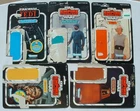 5 LOT  1980's  ESB Figure Cardbacks Chewbacca,Tie & Cloud Pilot Vintage Star War
