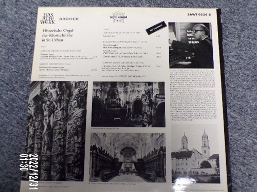 SIGFRIED HILDENBRAND Die Alte Orgel LP Telefunken SAWT 9534 Germany / NM - Imagen 2 de 3
