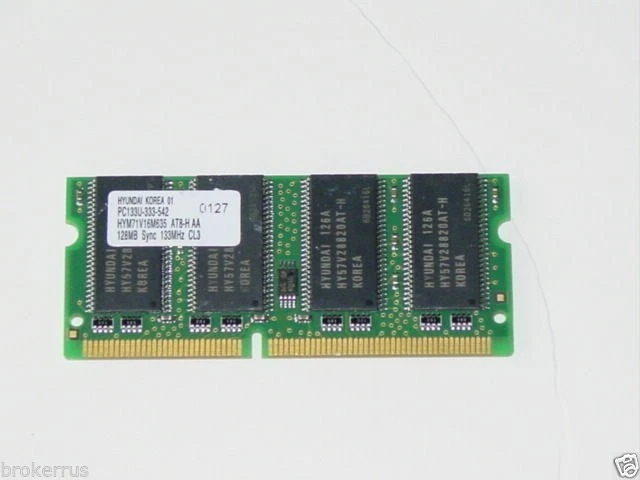 Hyundai 128mb 133MHz PC133 SDRAM SODIMM Memory HYM71V16M635 hp pavilion omnibook - Image 2 of 3