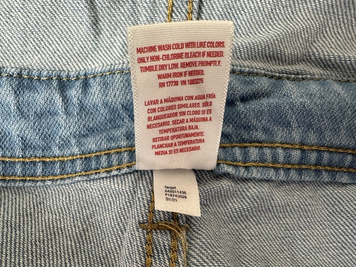 TARGET PRIDE Unisex Size 2XL Overall Shorts Denim Rainbow Pockets Suspender Bibs - Picture 17 of 17