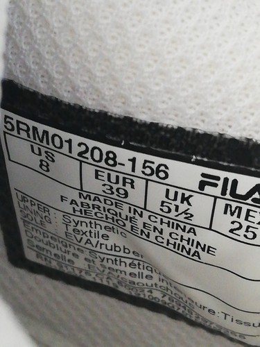 Fila Classic Size 8 White Ladies Athletic Running Shoes New - Picture 6 of 6